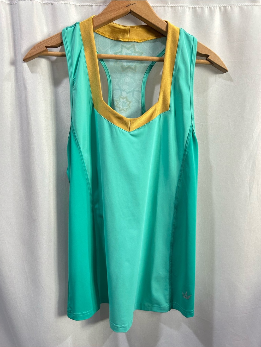 NWOT Crowned Athletics Arabian Nights Jasmine Flow Tank Top in Teal